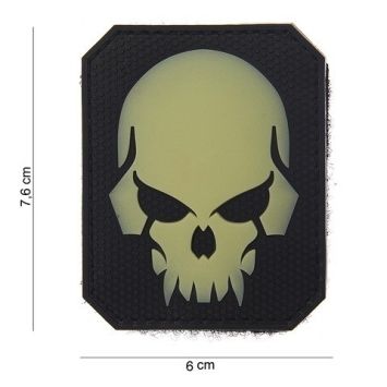 Écusson PIRATE SKULL Noir PVC 3D