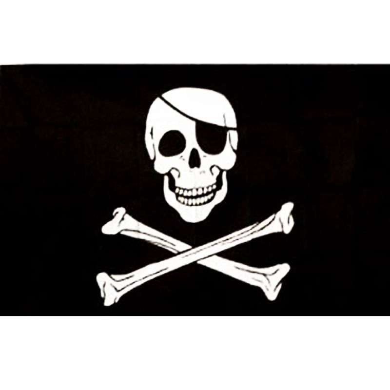 KliKil Grand drapeau de Pirates - 1 drapeau de Pirate avec couteau