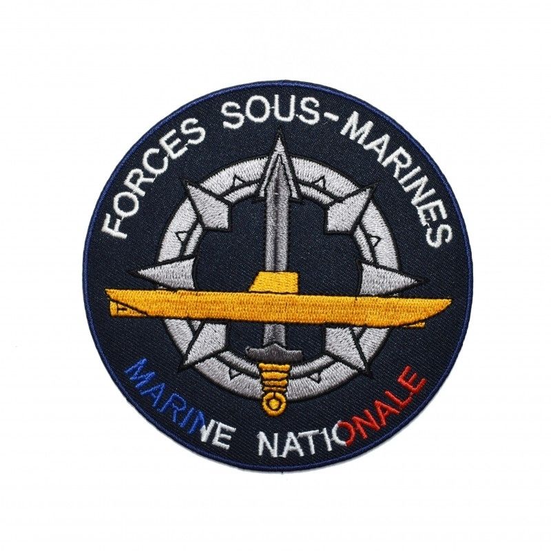 Écusson Marine Nationale Forces Sous-Marines brodé - DAN MILITARY