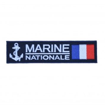 Écusson Marine Nationale Drapeau français brodé