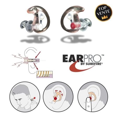 Bouchons d'oreilles SUREFIRE Anti-bruit EP3