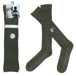 Chaussettes tactiques vertes 80% bambou, 17% polyamide et 3% élasthanne