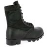 Rangers Jungle Boots noires cuir bovin avec revêtement PU et parties textiles en polyester.