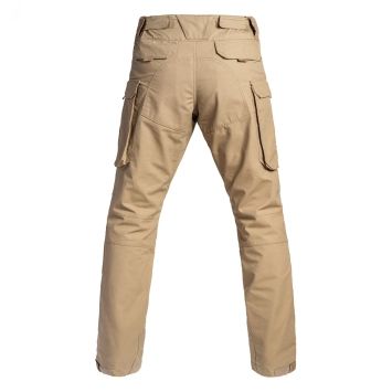 pantalon Fighter coyote, vue de dos, poches cargo latérales, serrage bas de jambe