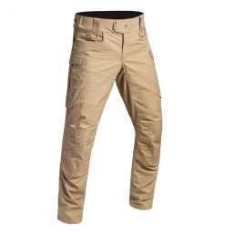 pantalon de combat Fighter coyote, vue trois-quarts, poches cargo, genoux renforcés ripstop
