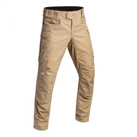 pantalon de combat Fighter coyote, vue trois-quarts, poches cargo, genoux renforcés ripstop