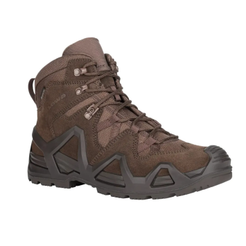 lowa zephyr mk2 gtx mid marron, profil droit, tige mid-cut cuir velours cordura, châssis monowrap visible