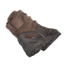 lowa zephyr mk2 gtx mid marron, vue talon, renfort arrière et monowrap, départ semelle cramponnée