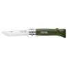 couteau Opinel N°08 Baroudeur Origines - Lame 85mm - Manche Hêtre kaki