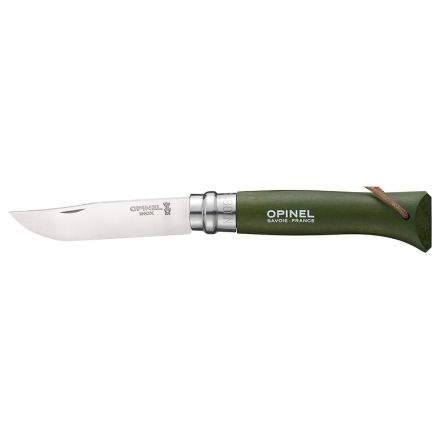 couteau Opinel N°08 Baroudeur Origines - Lame 85mm - Manche Hêtre kaki
