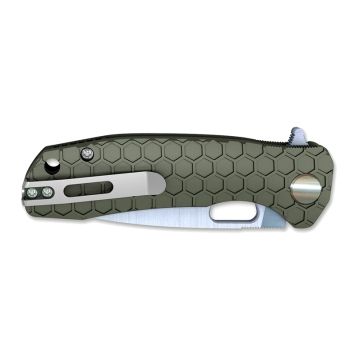 couteau Flipper Large Green - Lame 92mm - Manche FRN – Clip