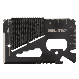 Carte d'outils de survie SURVIVAL paracorde avec étui