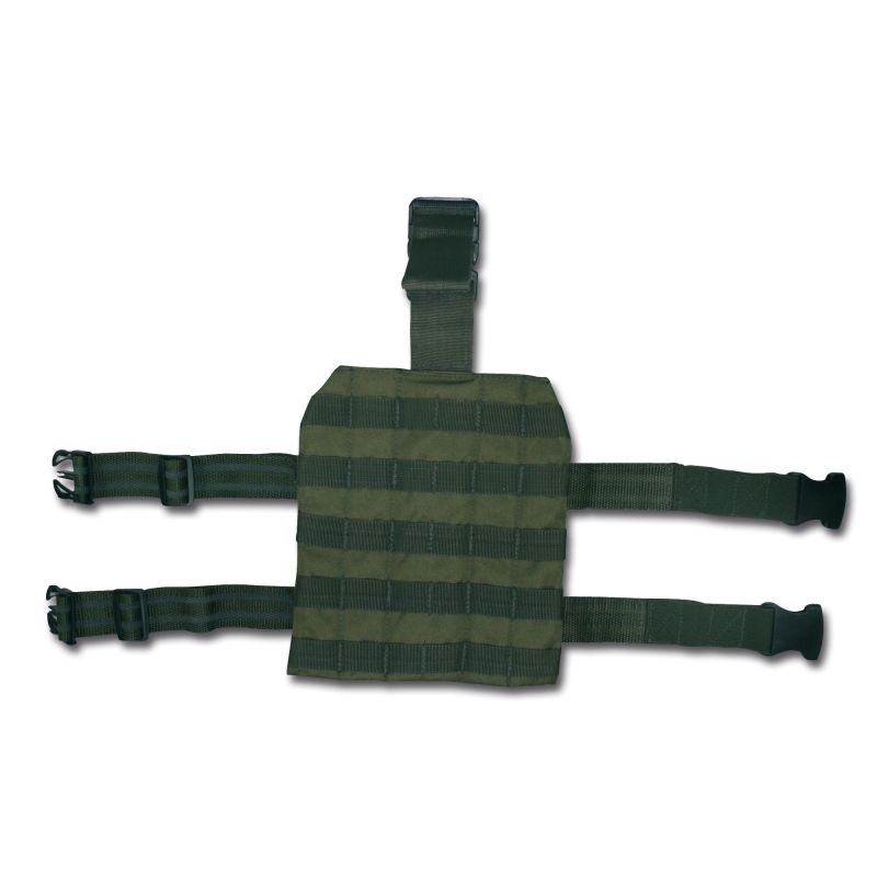 Plaque de cuisse avec attaches MOLLE vert