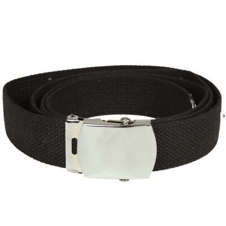 Ceinture US Toile coton Boucle argentée