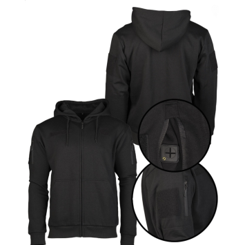 Sweat tactique à capuche Noir MIL-TEC