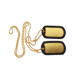 Plaque d'identité militaire couleur or