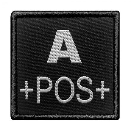 Ecusson brodé Groupe sanguin Noir