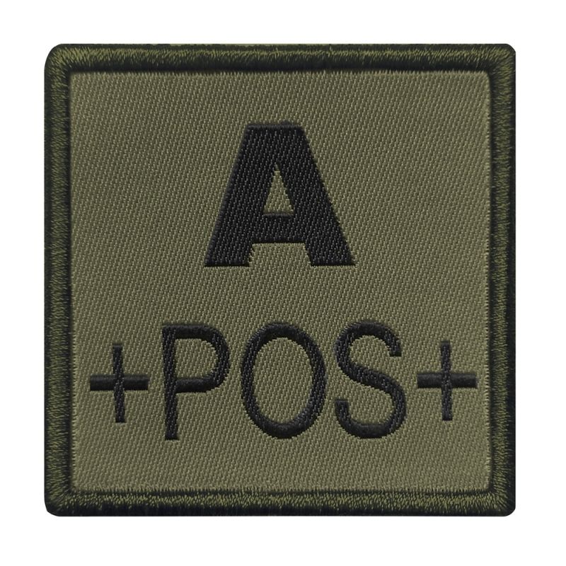 Ecusson brodé Groupe sanguin Vert A positif