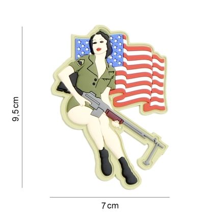 Écusson 3D PVC PIN UP Drapeau USA