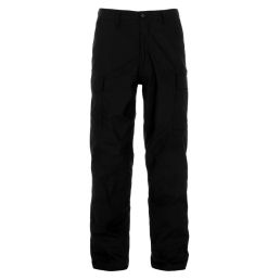 pantalon militaire bdu parks noir, vue de face, poches cargo visibles