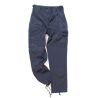 pantalon militaire bdu parks bleu, vue a plat, poches cargo visibles