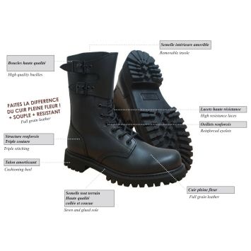 Rangers militaire OPEX — Cuir souple, semelle Goodyear®