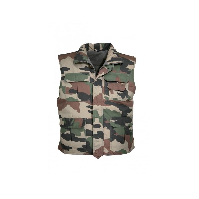 Gilet Rangers Cityguard camouflage Extérieur 65 % polyester / 35 % coton avec traitement déperlant.