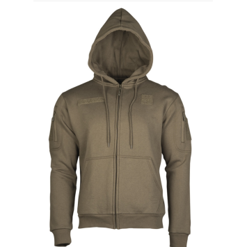 Sweat tactique à capuche vert MIL-TEC