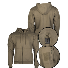 Sweat tactique à capuche vert MIL-TEC pas cher