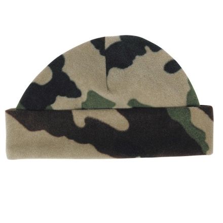 bonnet polaire vert 100% polyester vue de profil