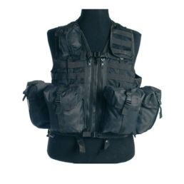 Gilet tactique tactical modulable 8 poches noir