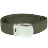 Ceinture US toile coton Boucle argentée vert
