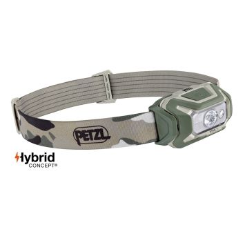 Lampe frontale PETZL Hybrid Aria 1 - 350 Lumens camouflage ce pas cher