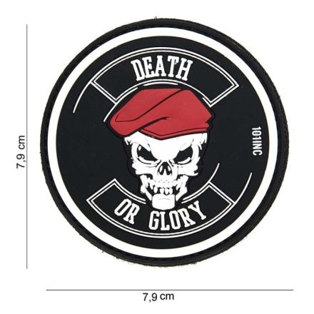 Écusson DEATH OR GLORY 3D PVC velcro