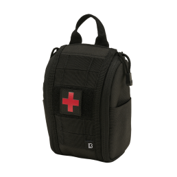 Poche IFAK MOLLE Premium BRANDIT noir patch rouge