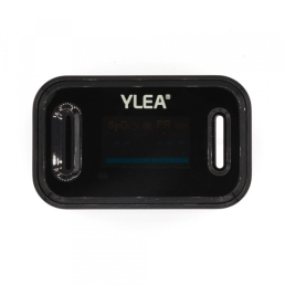 oxymètre de pouls oled ylea noir, capteur doigt, vue dessus