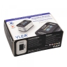 oxymètre de pouls oled ylea noir avec packaging, vue d’ensemble 3/4