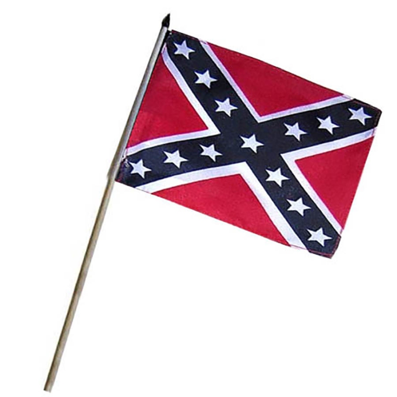 Drapeau CONFEDERE avec hampe 45 cm x 30 cm