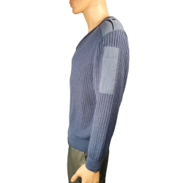 Pull militaire col V bleu armée de l'air Française meilleur prix