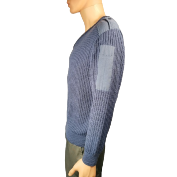 Pull militaire col V bleu armée de l'air Française meilleur prix