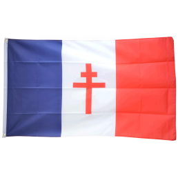 Drapeau France libre avec Croix de lorraine 150*90 cm