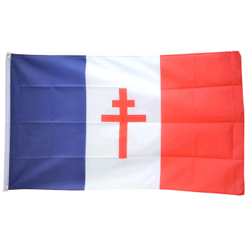 Drapeau France libre avec Croix de lorraine 150*90 cm
