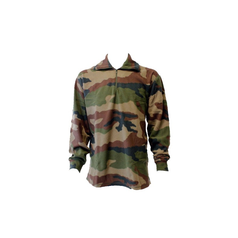 Chemise militaire F1 polaire camouflage CE origine Armée Française