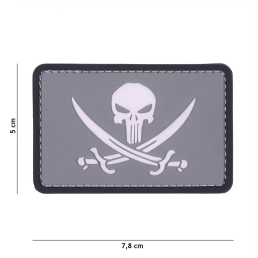 Écusson 3D Punisher Pirate PVC Velcro