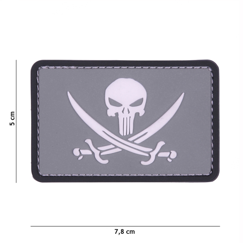 Écusson 3D Punisher Pirate PVC Velcro