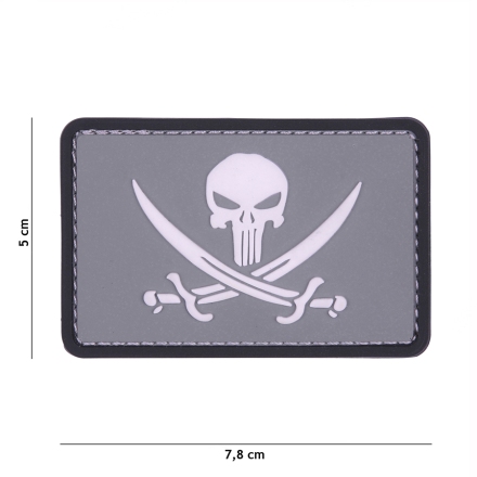 Écusson 3D Punisher Pirate PVC Velcro