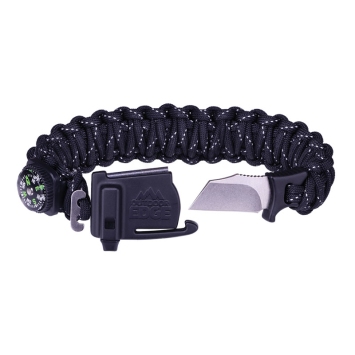 Bracelet de survie ParaSpark Outdoor Edge — Paracorde 4,4 m, couteau, boussole, sifflet 110 dB