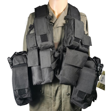 Gilet tactique TACTICAL 12 poches Noir