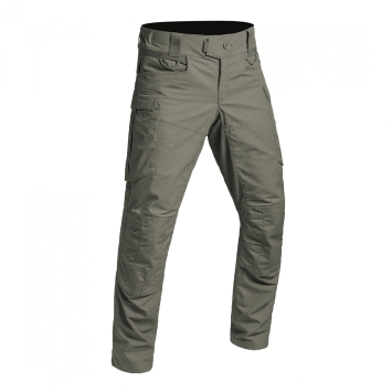 pantalon de combat Fighter vert, vue trois-quarts, poches cargo, genoux renforcés ripstop