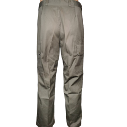 pantalon treillis zone chaude armée française vert olive, vue de dos, renfort siège et passants ceinture